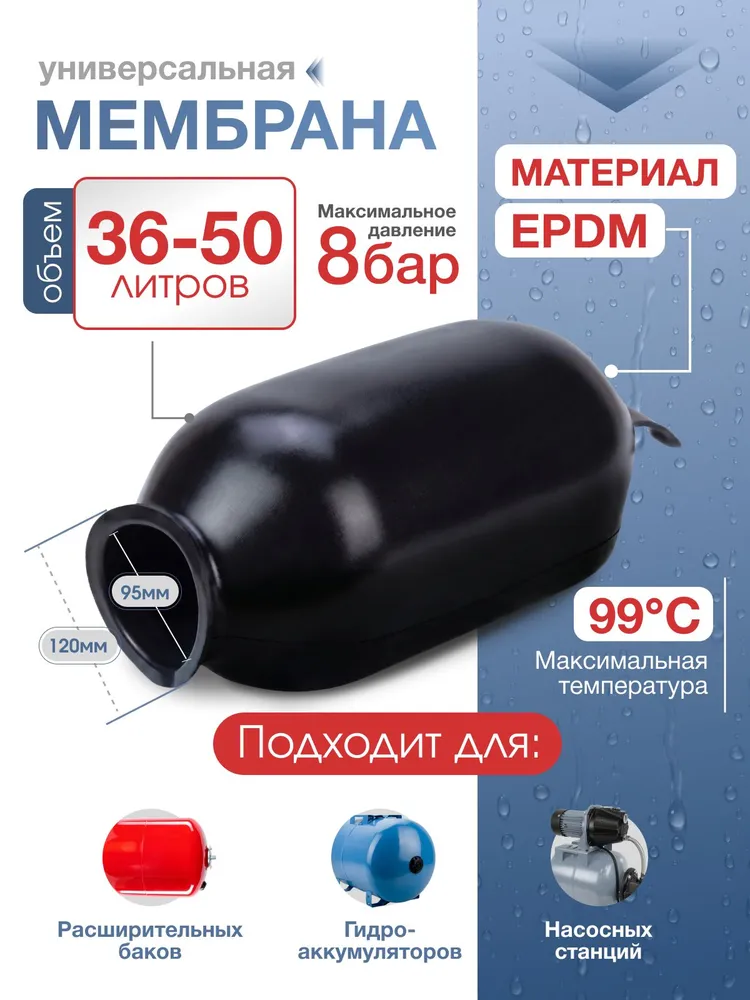 Мембрана для гидроаккумулятора 36–50 л